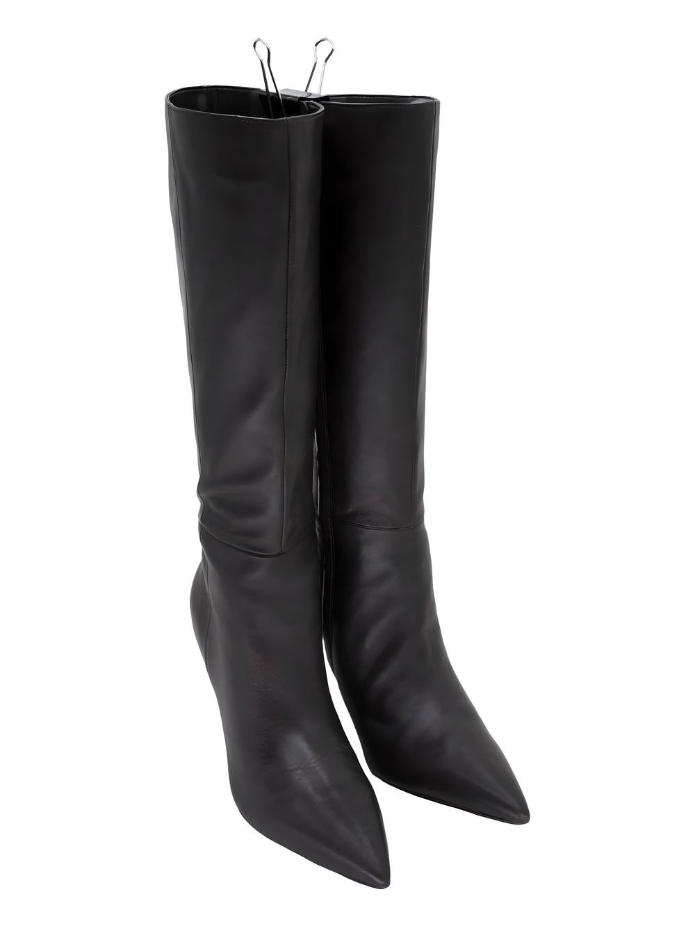 Nine West Cook Dark Brown Leather Pointed Toe 3.5" Stiletto Heel Boots Size 9.5M